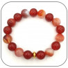 Bracelet Sardonyx et Agate rouge 10mm